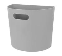 Plastique, Poubelle Suspendue Murale Demi-ronde Petite Gris, la Cuisine | Installation Facile, Gain de Place, Surface Lisse Polie, sans Se Pencher, Usage Intérieur Domestique