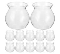 Plastique Terrarium Vase Hydroponique 12 Pièces Rond | Léger et Facile à Nettoyer, Design Moderne et Ludique, pour Micro Paysage DIY à Maison