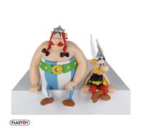 Plastoy Astérix Figurine Astérix & Obélix assis - PVC - 13 cm