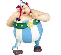 Plastoy Astérix Figurine Obélix amoureux avec bouquet de fleurs - Résine - 7 cm