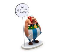 Plastoy Astérix Figurine Obélix collection Bulles "Oui je boude et alors ? " - Résine - 19 cm