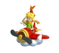 Plastoy Figurine Le Petit Prince et le Renard en avion M, Noir
