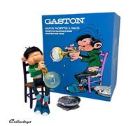 Plastoy Gaston Lagaffe Figurine Gaston invention trompette bulle de savon - Résine - 16 cm