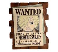 Plastoy Tirelire One Piece Sanji Vinsmoke affiche 'Wanted' – PVC 16 cm