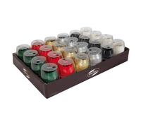 Plat. 24 oeufs mat 10mx7mm ss coque Noël - Assortiment