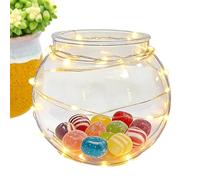 Plat à bonbons transparent - Pot à collation transparent, pot à friandises sphérique | Récipient de rangement rond esthétique, support de dessert, bol de service léger en polypropylène pour fête