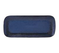 Plat à cake - EASY LIFE - Gallery - 36x16 cm - Porcelaine - Bleu - Contemporain