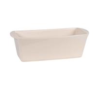 Plat à cake en grès beige L31 12.3x9.7x31cm Beige