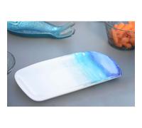 Plat à cake rectangulaire océan 28x14cm