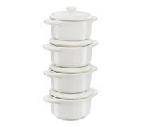 Plat à four 10 cm, set de 4, ivoire, céramique, Staub