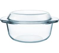 Plat à four avec couvercle - 2,5L verre, Résistant au four et polyvalent