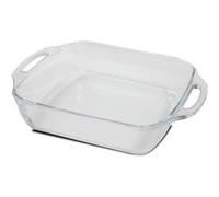 Plat à four carré, plat à tarte, moule de cuisson en verre transparent, capacité 2.5 L - Longueur 29 x Profondeur 23.9 x Hauteur 6.5 cm -JUANIO- Transparent G