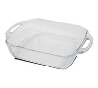 Plat à four carré, plat à tarte, moule de cuisson en verre transparent, capacité 3.8 L - Longueur 34 x Profondeur 28.1 x Hauteur 7 cm -JUANIO- Transparent G