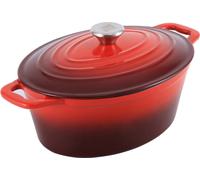 Plat à four en fonte avec couvercle Xanten 36 x 28 cm rouge CS-075248
