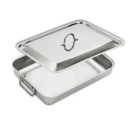 Plat à four en inox avec couvercle 35 x 27 cm Inoxriv