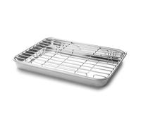 Lacor Plat à four Essential 15566 en inox – grille amovible, 26,5 x 20,5 x 2,5 cm
