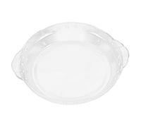 Plat à Four en Verre Rond 9 Pouces à Double Poignée Résistant à Chaleur | Cuisson au Micro-ondes Four Électrique, Plat Transparent, Service des Légumes et Fruits