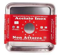 Plat à four haut - STEEL PAN - 36 x 36 cm - Inox - Anti-adhésif - Multi-usages