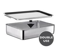 Plat à four Inox extra profond avec couvercle Duplex Inoxriv