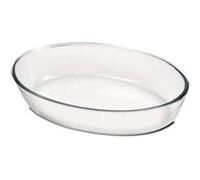 Plat à four oval, moule de cuisson en verre, capacité 1.6 L - Longueur 26.2 x Profondeur 18.2 x Hauteur 6 cm -JUANIO- Transparent G