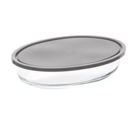 Plat à Four Ovale en Verre "Couvercle" 26cm Transparent