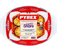 Plat a four ovale - PYREX - Let's Share - 35 x 24 cm - Verre