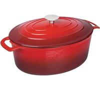 Plat à four ovale Vogue rouge grand format 6 litres