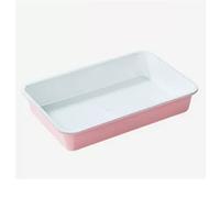 plat à four Plat de cuisson rectangulaire carré moule à gâteau ondulé antiadhésif petit plat four domestique en acier au carbone lasagne plaque à pâtisserie(B)