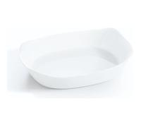 Luminarc - Plat rectangulaire Blanc Smart Cuisine Carine 250°C - Plat à Four en Verre Innovant - Léger et Extra-Résistant - Nettoyage Facile - Fabrication en France - Dimensions 30x22 cm