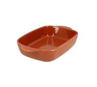 Plat à four rectangulaire Octave en grès terracotta 21,8 x 13,5 cm Menastyl