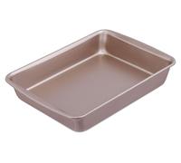 Plat à four Relaxdays, revêtement antiadhésif, rectangulaire, pour lasagnes, rôtis, tiramisu, 4 litres, acier au carbone, plat de cuisson, marron
