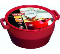 Pyrex Cocotte ronde Slow Cook avec couvercle Ø 240 mm rouge
