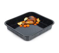 Plat à four VILDE - Acier émaillé - 41,5x36,5x7 cm - Noir