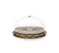 Plat À Gâteau Avec Cloche En Acrylique Biologique Gris