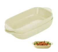 Plat à gratin en céramique, lot de 2, moule à lasagnes, plat à gratin rectangulaire, 22,2 x 13,5 x 4,5 cm, petits plats à gratin émaillés colorés, moules de four pour lasagnes, pâtisserie, cuisine