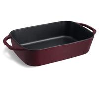 Plat à gratin en fonte émaillée - 39,2 x 21,2 cm - 4 litres - Vert menthe - Pour lasagnes et rôtis
