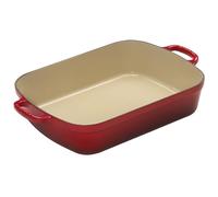 Le Creuset Plaque de cuisson Signature rectangulaire 37 cm en fonte émaillée Cerise
