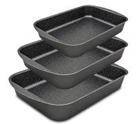 Plat à gratin – Plaque de cuisson antiadhésive – Plat à gratin – Plat à gratin pour lasagnes, poulet et légumes – Lot de 3