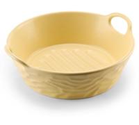 Plat à gratin pour friteuse à air chaud, plat à gratin rond de 20 cm, petit plat à gratin en céramique, moule à pâtisserie avec poignées en céramique, plat à gratin en céramique pour lasagnes, tiramis