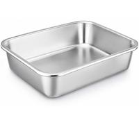 Plat à gratin rectangulaire - Inox - Rectangulaire - 32,5 x 25,5 x 8 cm