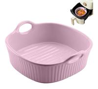 Plat à gratin rond en céramique violet pour friteuse à air chaud 18,5 x 16,5 x 5,5 cm, plat à lasagnes, moule rond émaillé multicolore