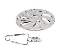 Plat à Huîtres en Acier Inoxydable, Forme Coquille, Sauce | Usage Four et Réfrigérateur, Bords Lisses et Surface Soignée, pour Huîtres, Coquilles de Mer, Escargots
