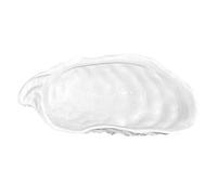 Plat à Huîtres en Céramique Blanche, Forme Coquillage, Service Élégant | Porcelaine Lisse, Design Contemporain, pour Fruits de Mer, Noix, Dressage Raffiné et Réceptions Conviviales