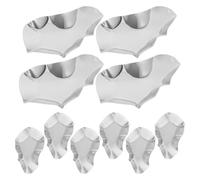 Plat à Huîtres Réutilisable en Acier Inoxydable 10 Pièces | Finition Polie, Lavable au Lave-vaisselle, Présentation Élégante au Restaurant, pour Fruits de Mer, Sauces et Apéritifs