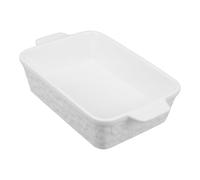 Plat à Lasagnes en Céramique Profond Rectangulaire pour Four | Double Poignée, Surface Lisse Antiadhésive, Motif Pierre Martelé, pour Biscuits, Préparation de Repas et Gratins