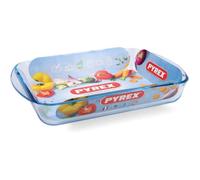 PYREX Cook & Enjoy Plat à Lasagnes Rectangulaire en Verre Borosilicate 35x23 cm 2.7L Compatible Four Lave-Vaisselle Réfrigérateur Congélateur Fabriqué en France