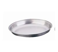 Plat à légumes en inox ovale 210 x 300 mm - OLYMPIA
