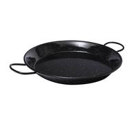 VAELLO - Plat à Paella en Acier Inoxydable Émaillé - Plat de Cuisson Compatible Tout Feu, Dont Induction - Poêle à Paella à 2 Poignées en Céramique - Ø 32 cm