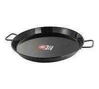 Garcima Plat à paella La Ideal D46 cm en acier émaillé Noir 12 personnes