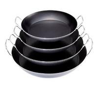 Plat à paëlla tôle bleue 42cm De Buyer 5023.42 noir G